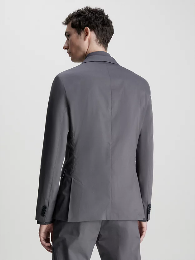 Blazer slim em algodão técnico