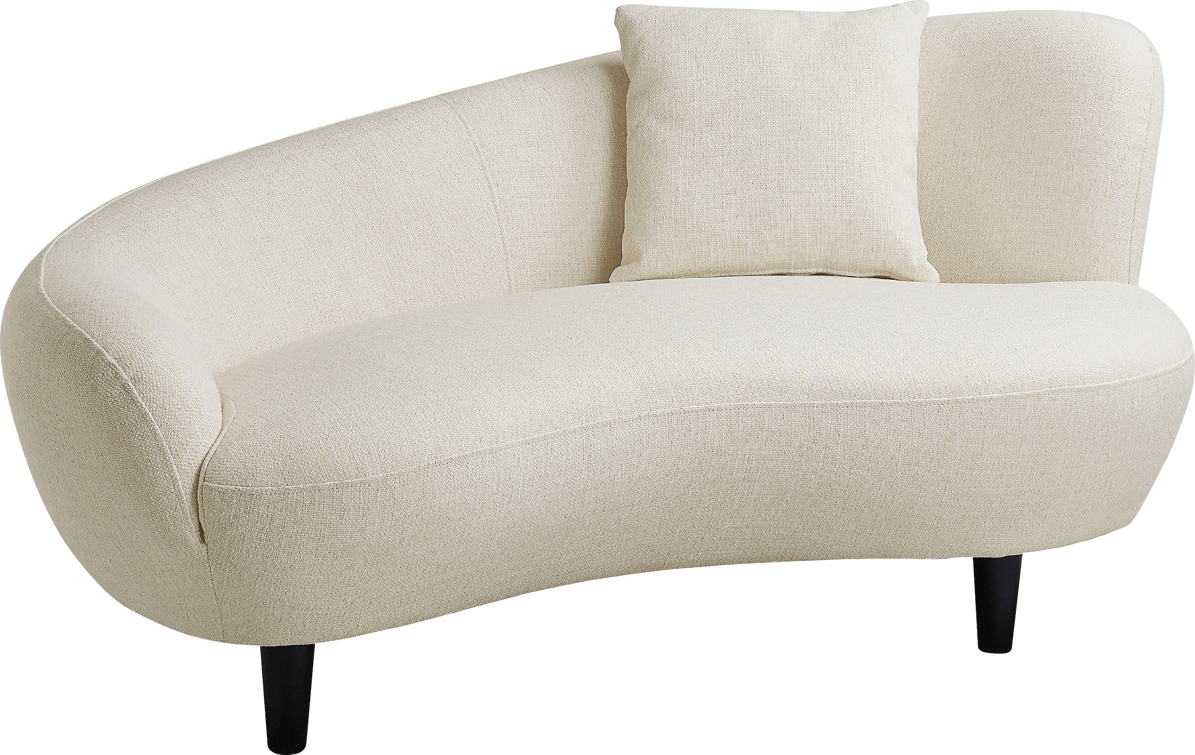 ATLANTIC home collection Chaiselongue »Olivia« Nierenform-Sofa mit Zierkissen im Originalbezug
