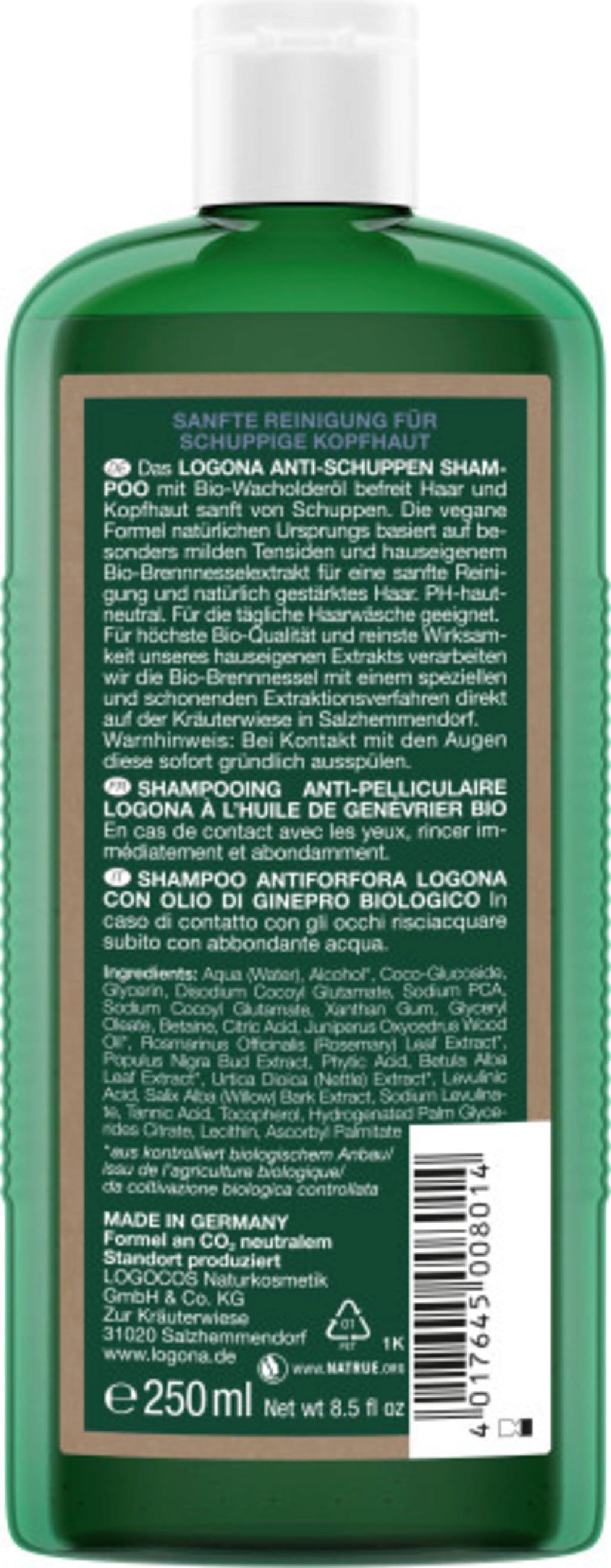 LOGONA  Anti-Schuppen-Shampoo, 250 ml