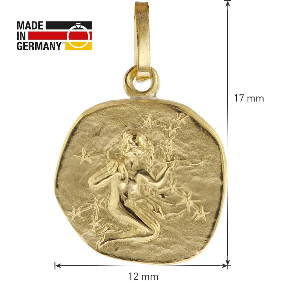 trendor Sternzeichen für Kinder Jungfrau Gold 333 Anhänger + Kette gold