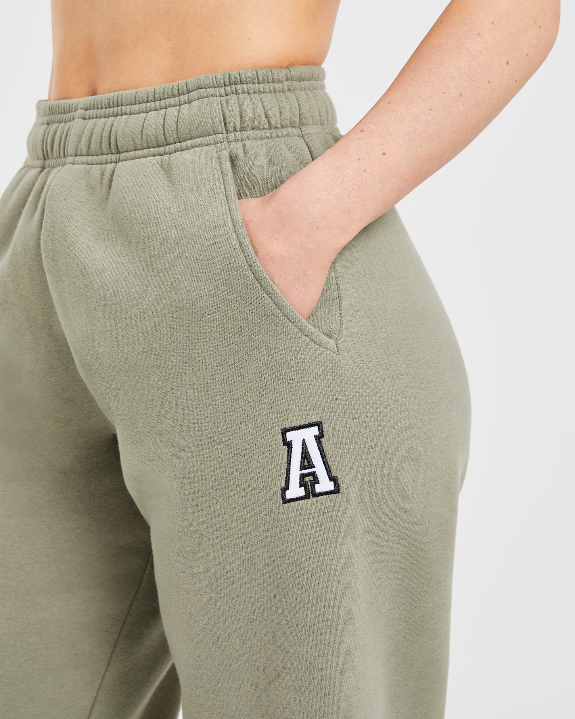 Varsity Embroidered Oversized Joggers
