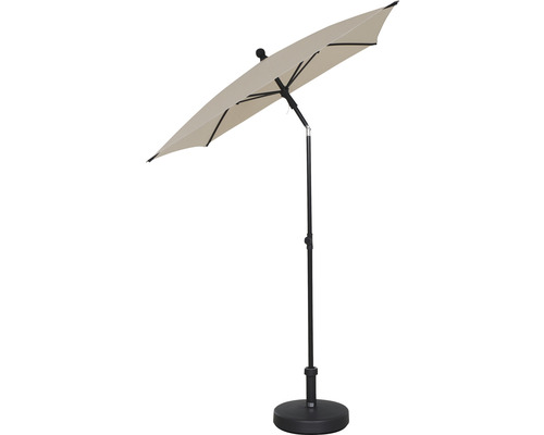 City center paalparasol Siena Garden 140 x 210 cm Polyester Aluminium antraciet Handzwengel opvouwbaar rechthoekig