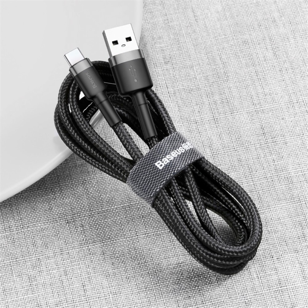 (3m / 2A) USB C auf USB A 480Mbps Schnellladekabel Datenkabel - Schwarz