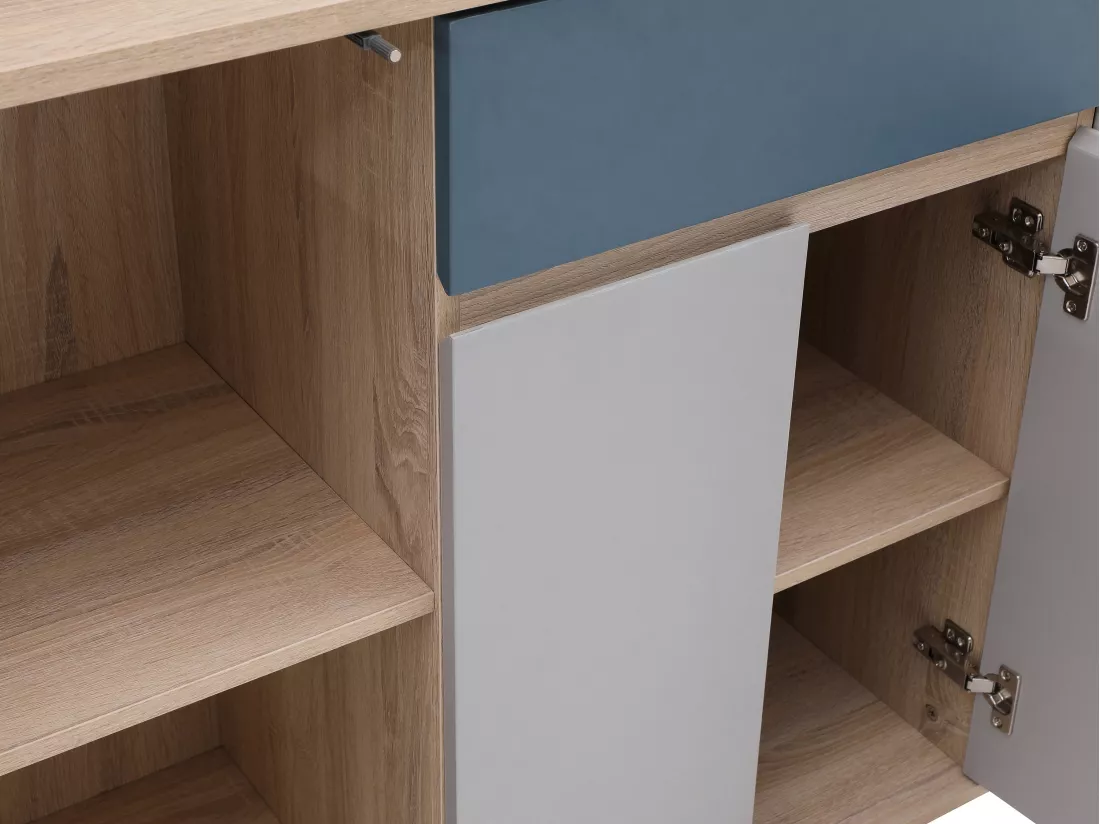 Buffet avec 4 portes et 1 tiroir - Multicolore - FILUTIA