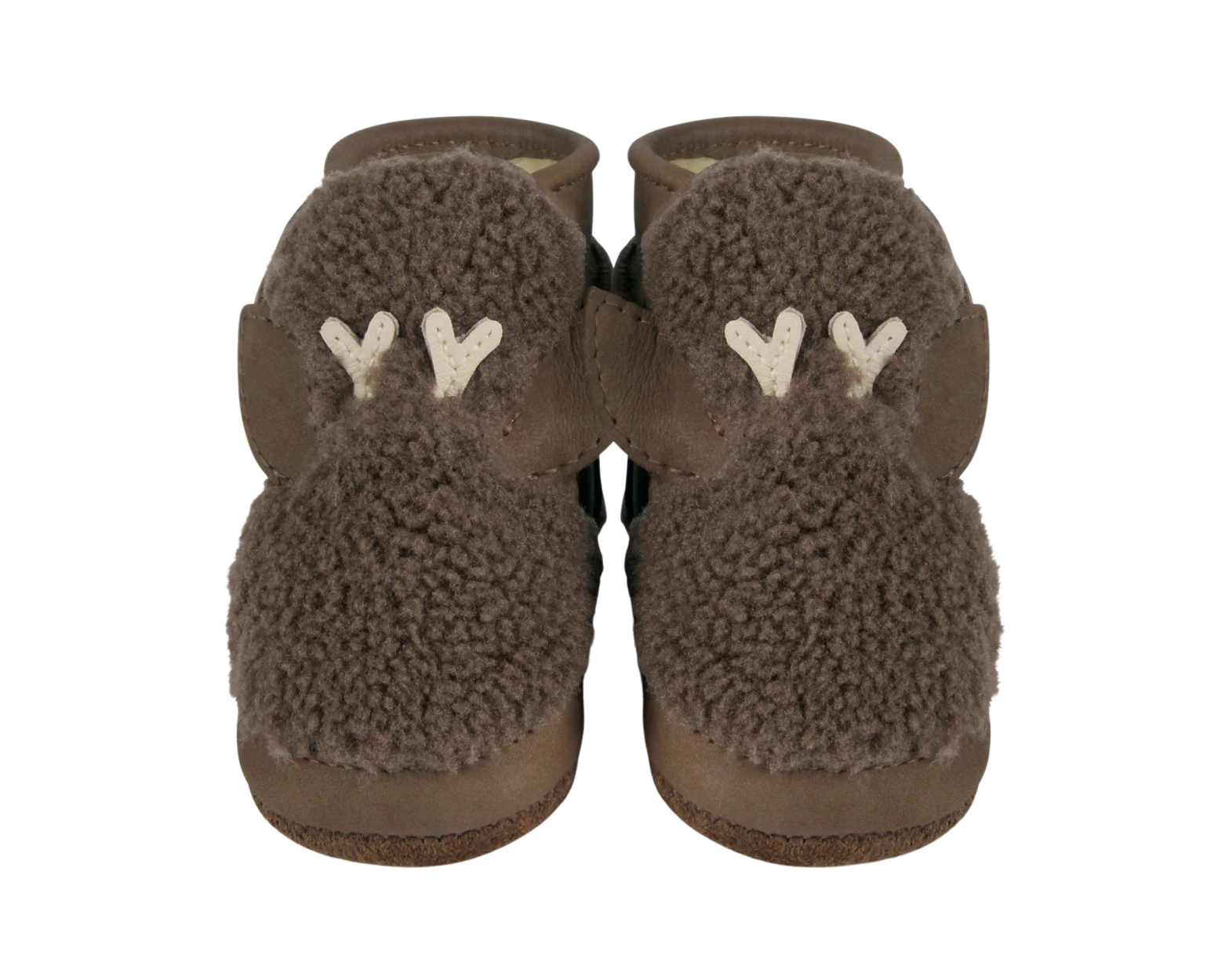 Richy Booties | Stag | Hazelnut Curly Faux Fur