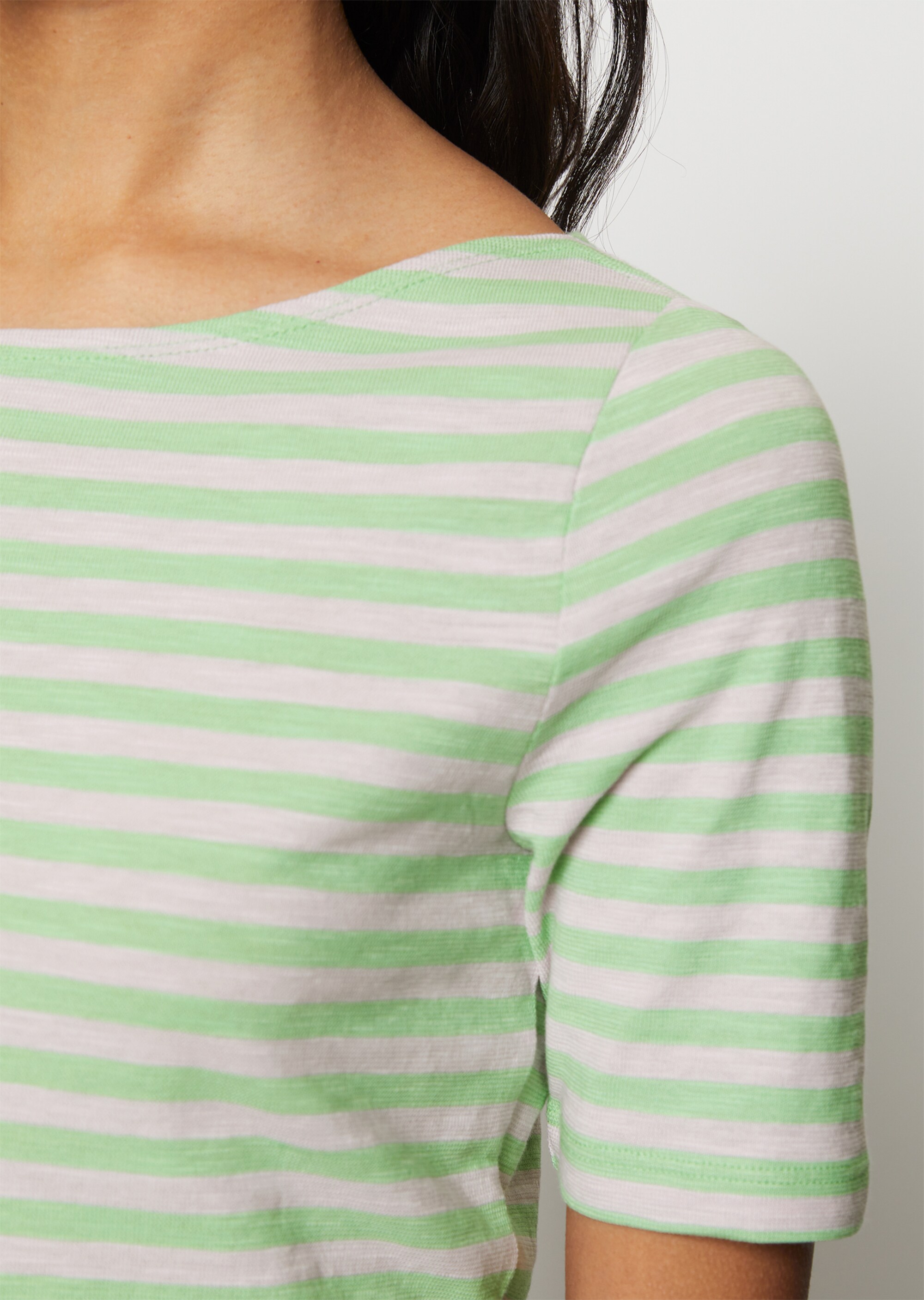 Gestreiftes T-Shirt slim aus Organic Cotton-Jersey
