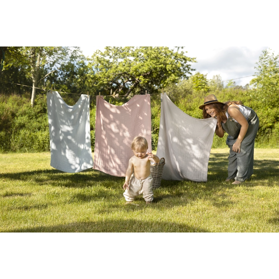 VINTER&BLOOM Kuscheldecke Layered Muslin Dove Grey