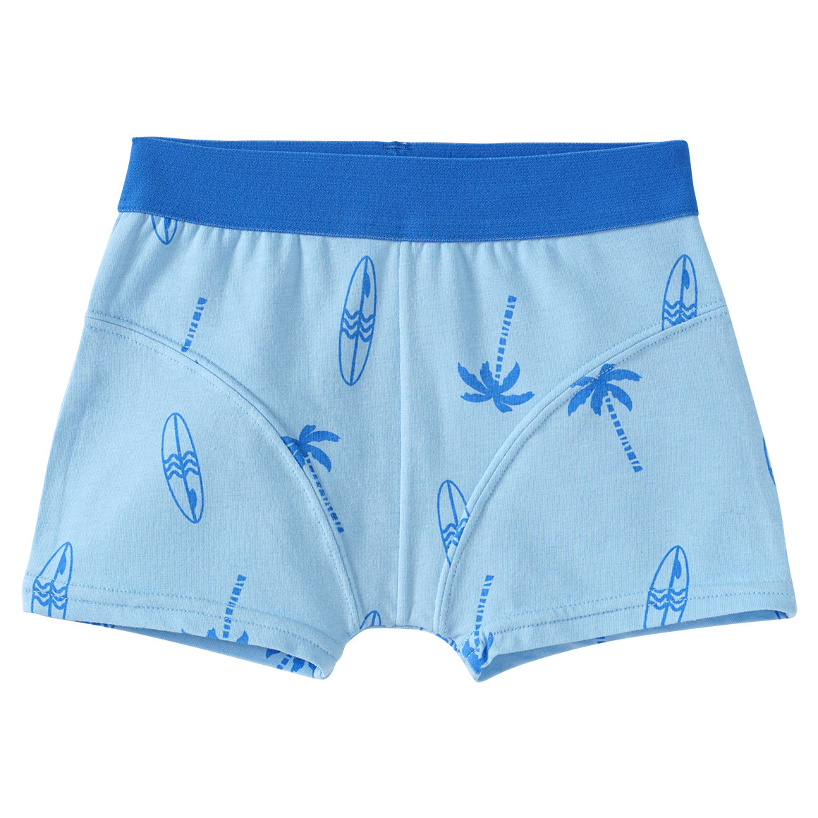 Famy 5 Jungen Boxer in verschiedenen Dessins hellblau / dunkelblau / weiss