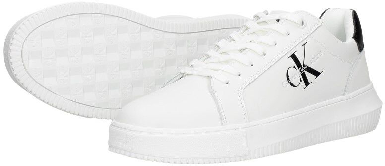 Calvin Klein Chunky Cupsole Mono Lth wit