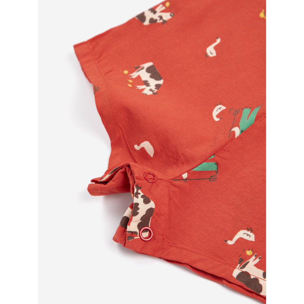 Køb Bobo Choses Red Farm Adventure All Over Playsuit
