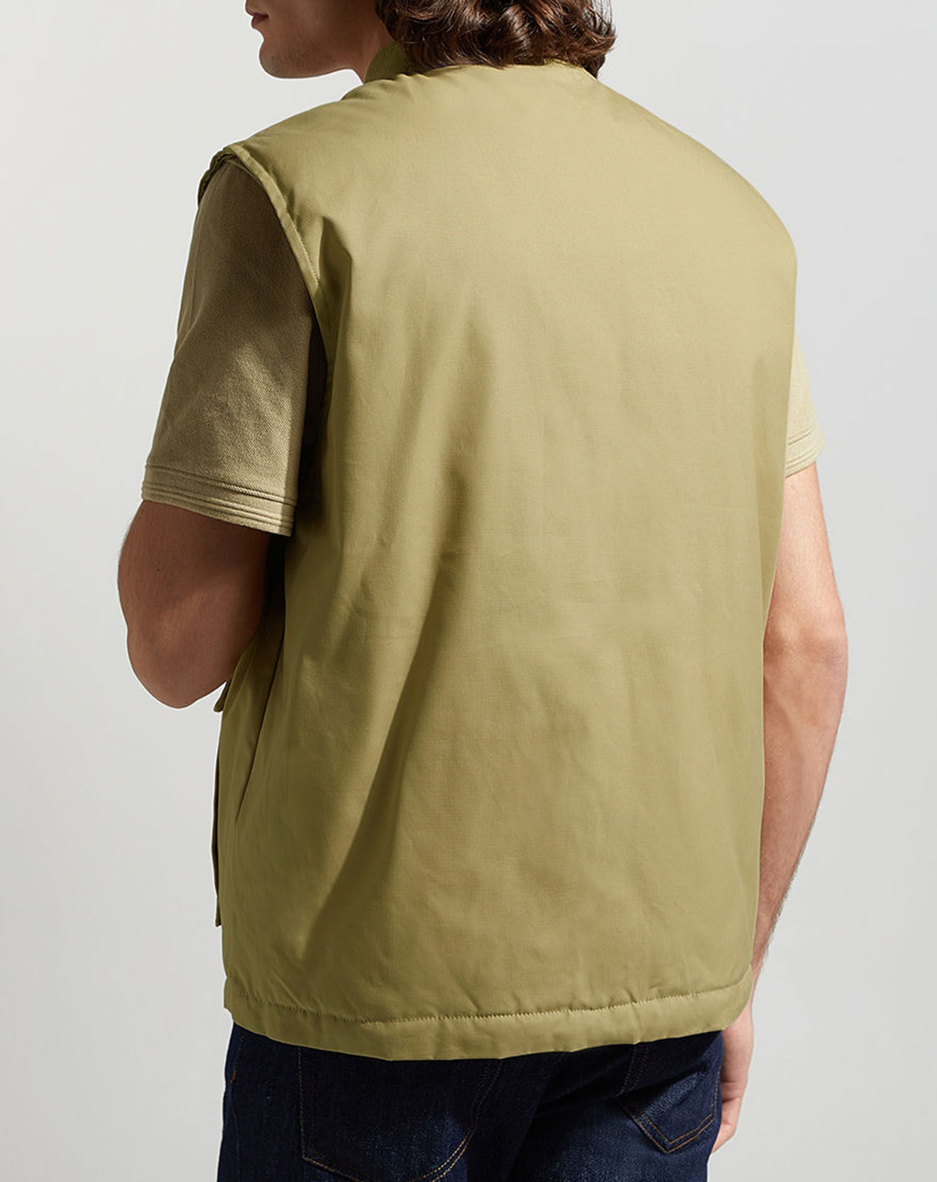 Galeries Lafayette Blouson sans manches Pavest rev kaki clair