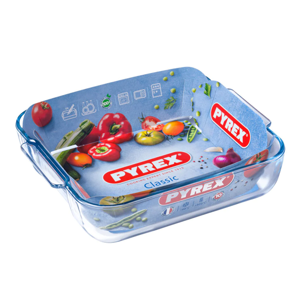 Plat carré 21 cm Pyrex
