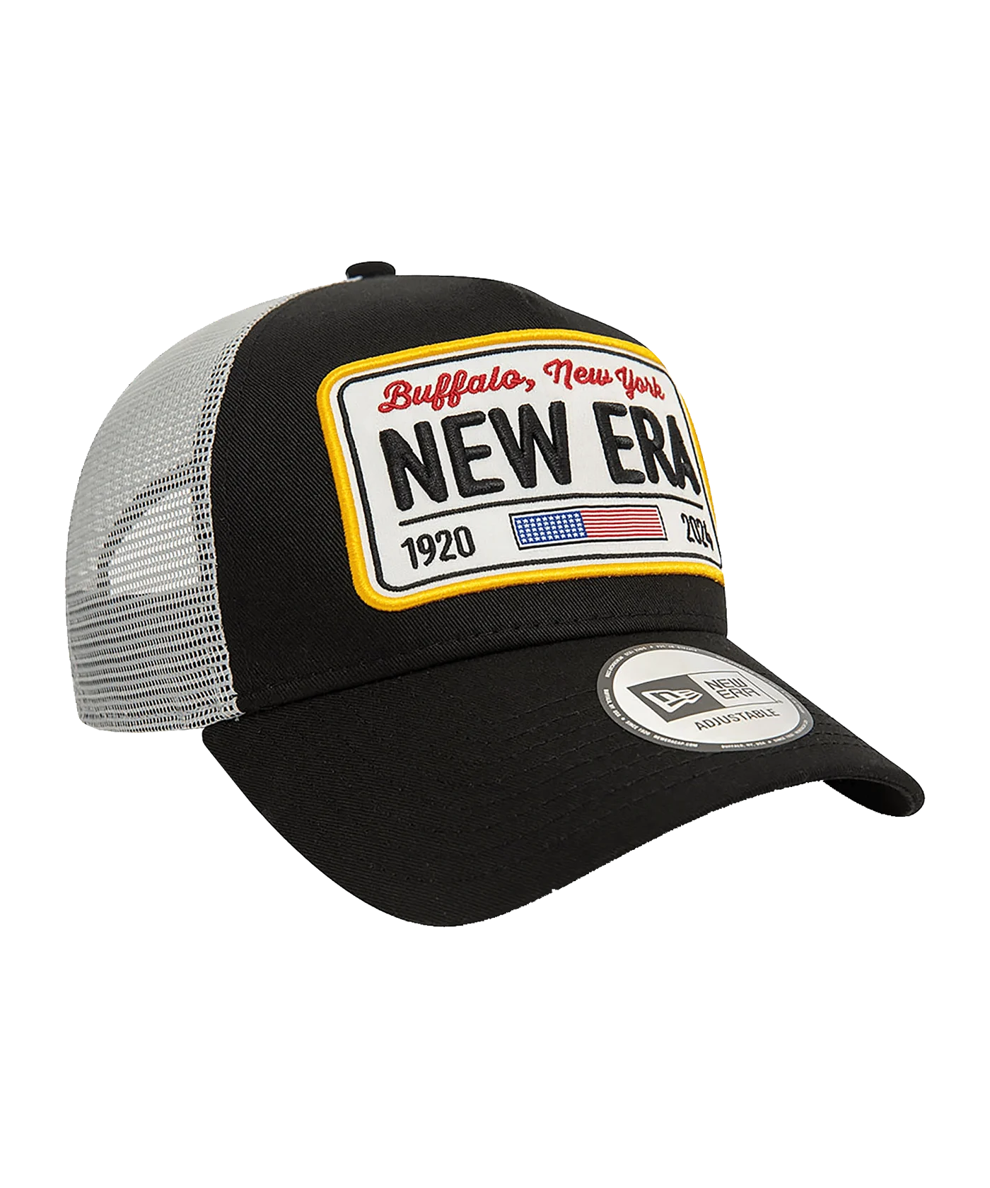 New Era Branded Trucker Cap Schwarz