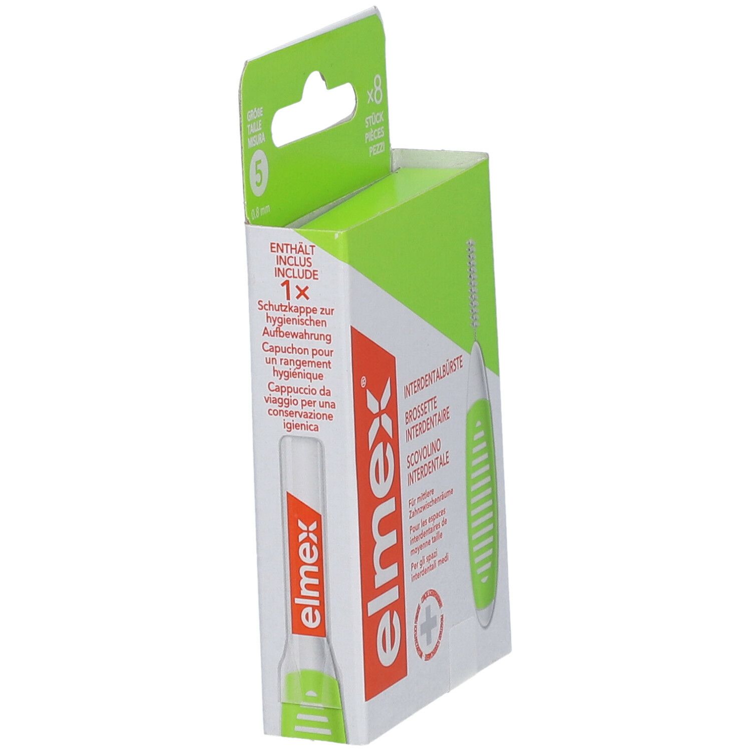 elmex Interdentalbürsten grün, Größe 5, 0,8 mm