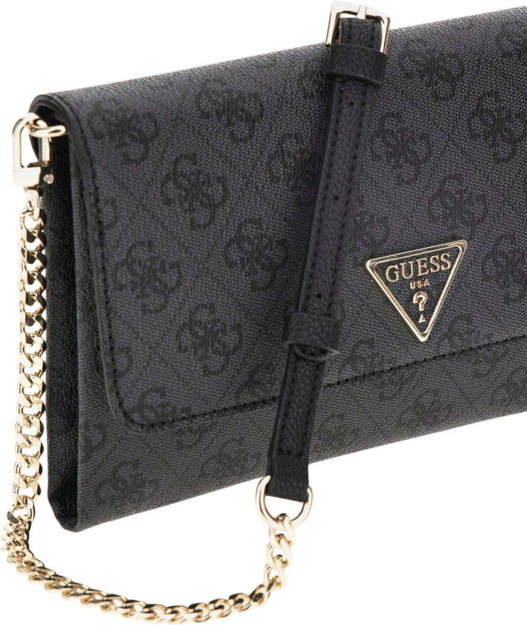 GUESS NOELLE XBODY FLAP ORGANIZER Coal logo