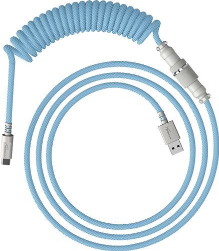 HyperX USB-C Coiled Cable Light Blue-White Blauw, Wit 1,37 m