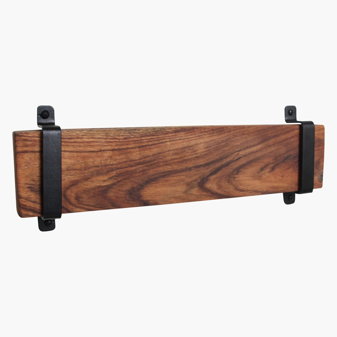 messenhouder acacia hout incl. 2 metalen beugels