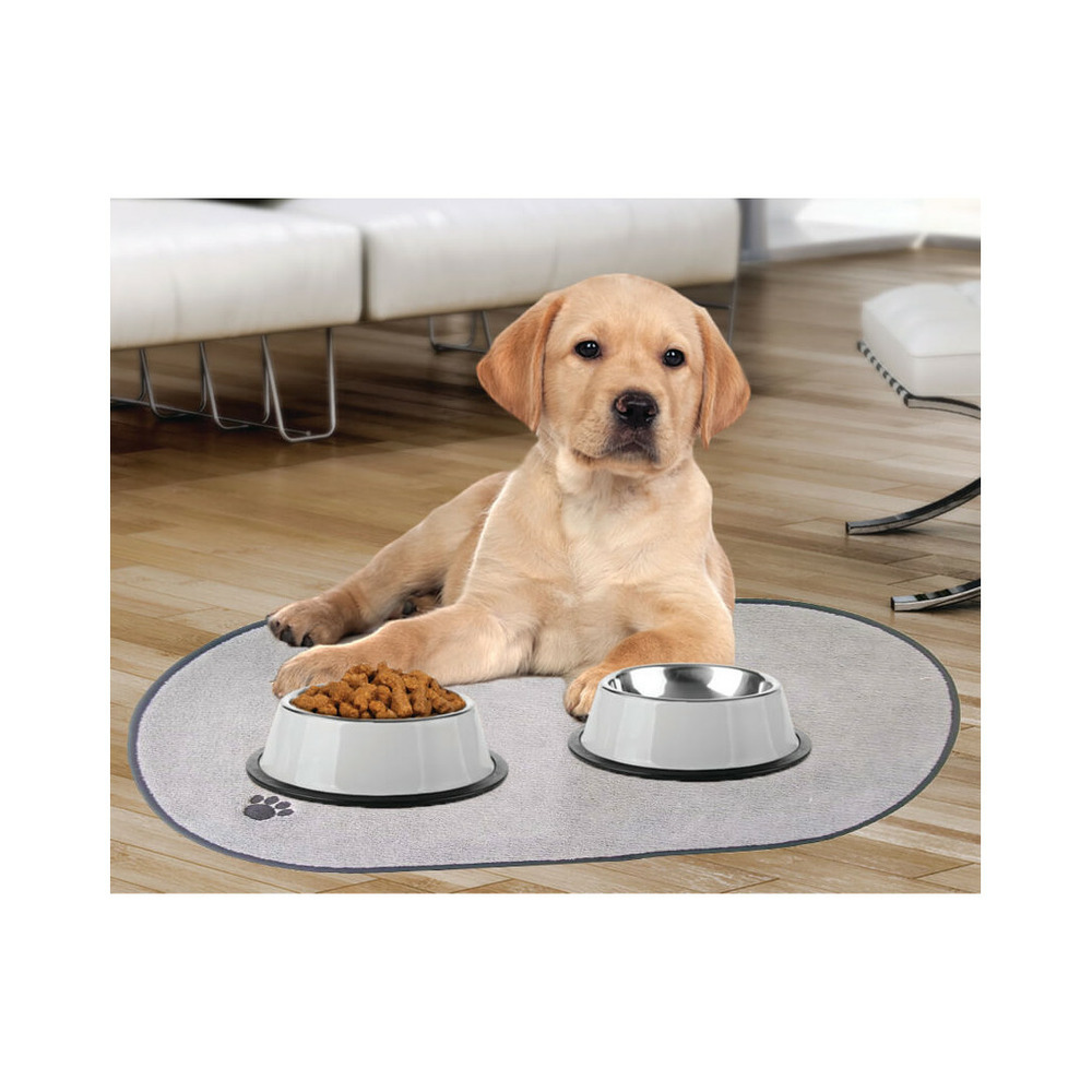 Tapis microfibre chiens et chats - tapis de nourriture anti-dérapant