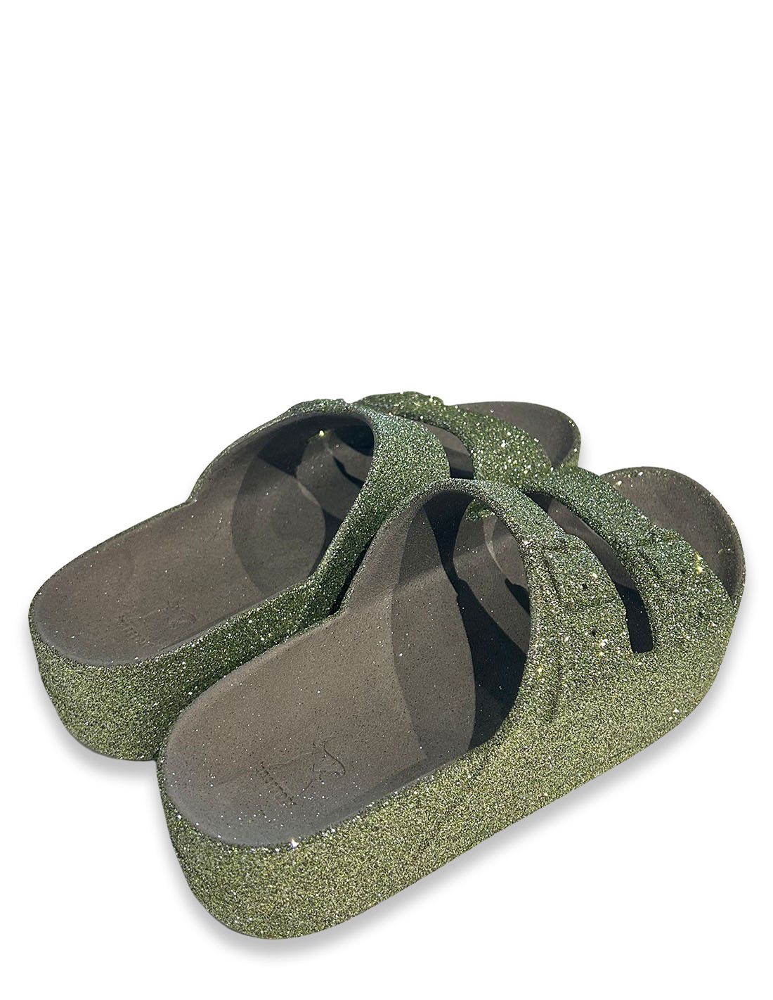 cacatoes Sandales Compensées Femme caipirinha glitter women kaki