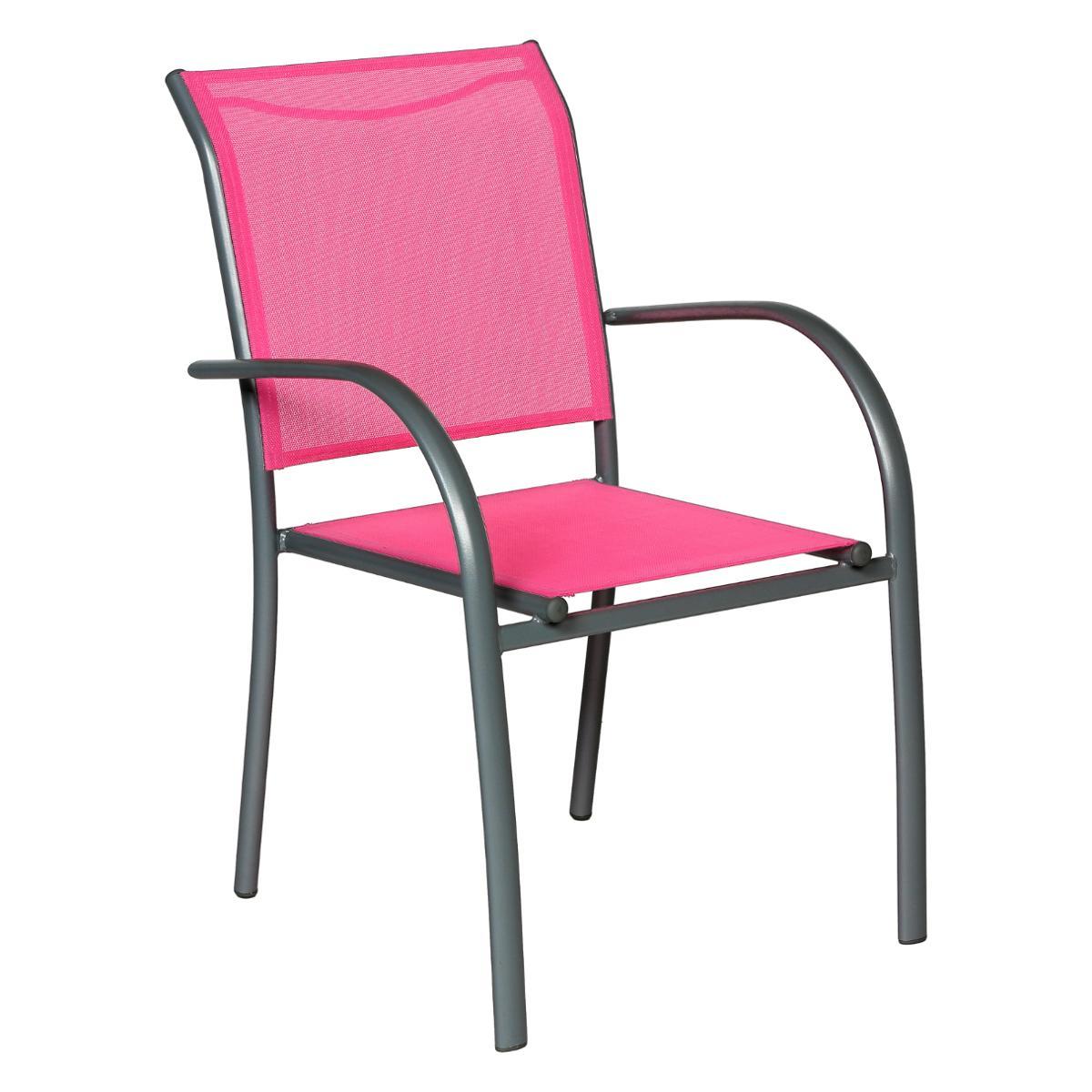 FAUTEUIL PIAZZA FRAMBOISE GRAPHITE