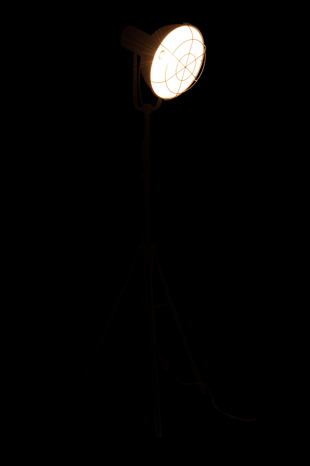 Staande lamp Steven Industriële Staande lamp Steven zwart