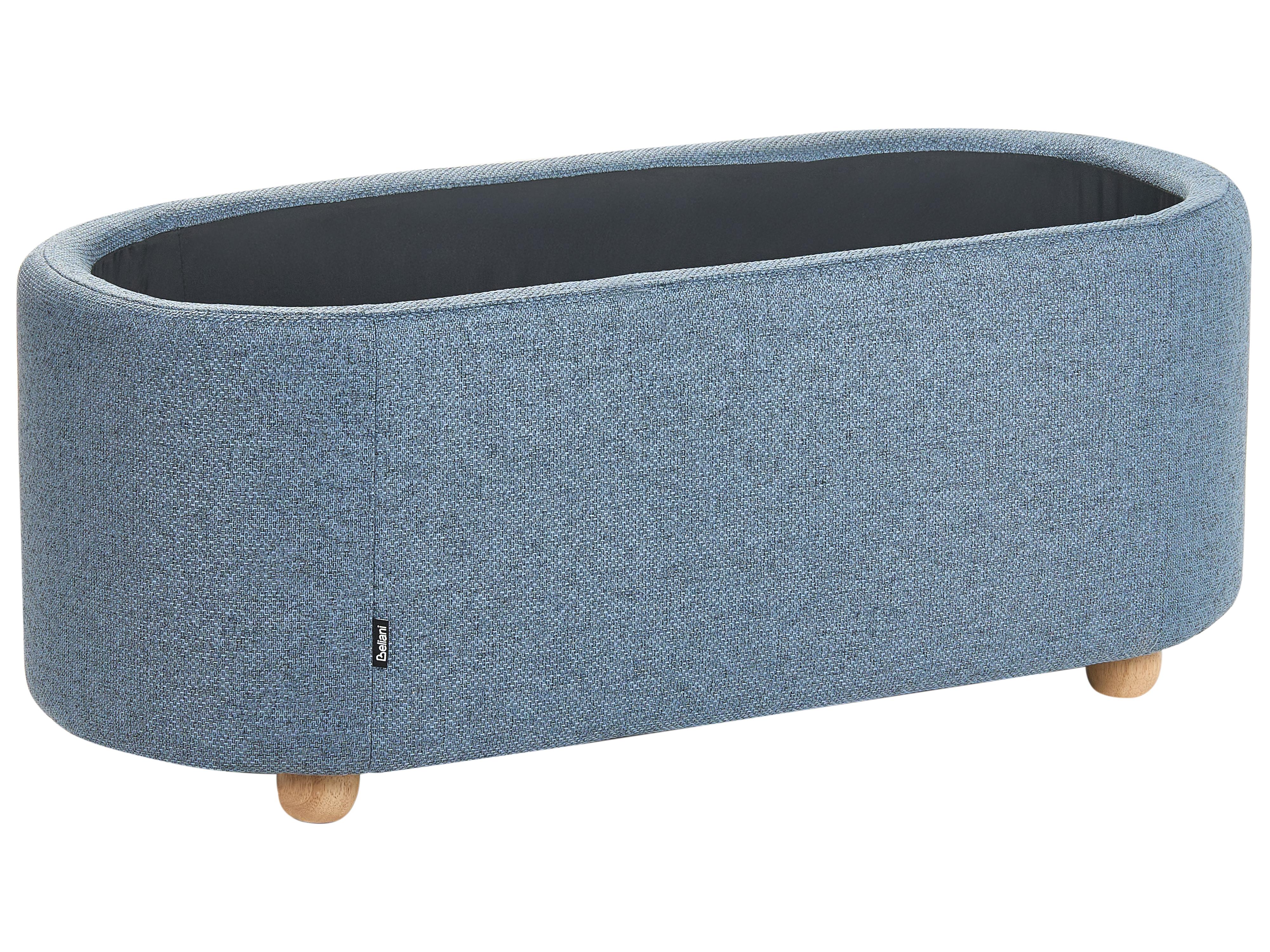 Bankje met opbergruimte HAYWARD Stof 98 cm 44 cm Blauw