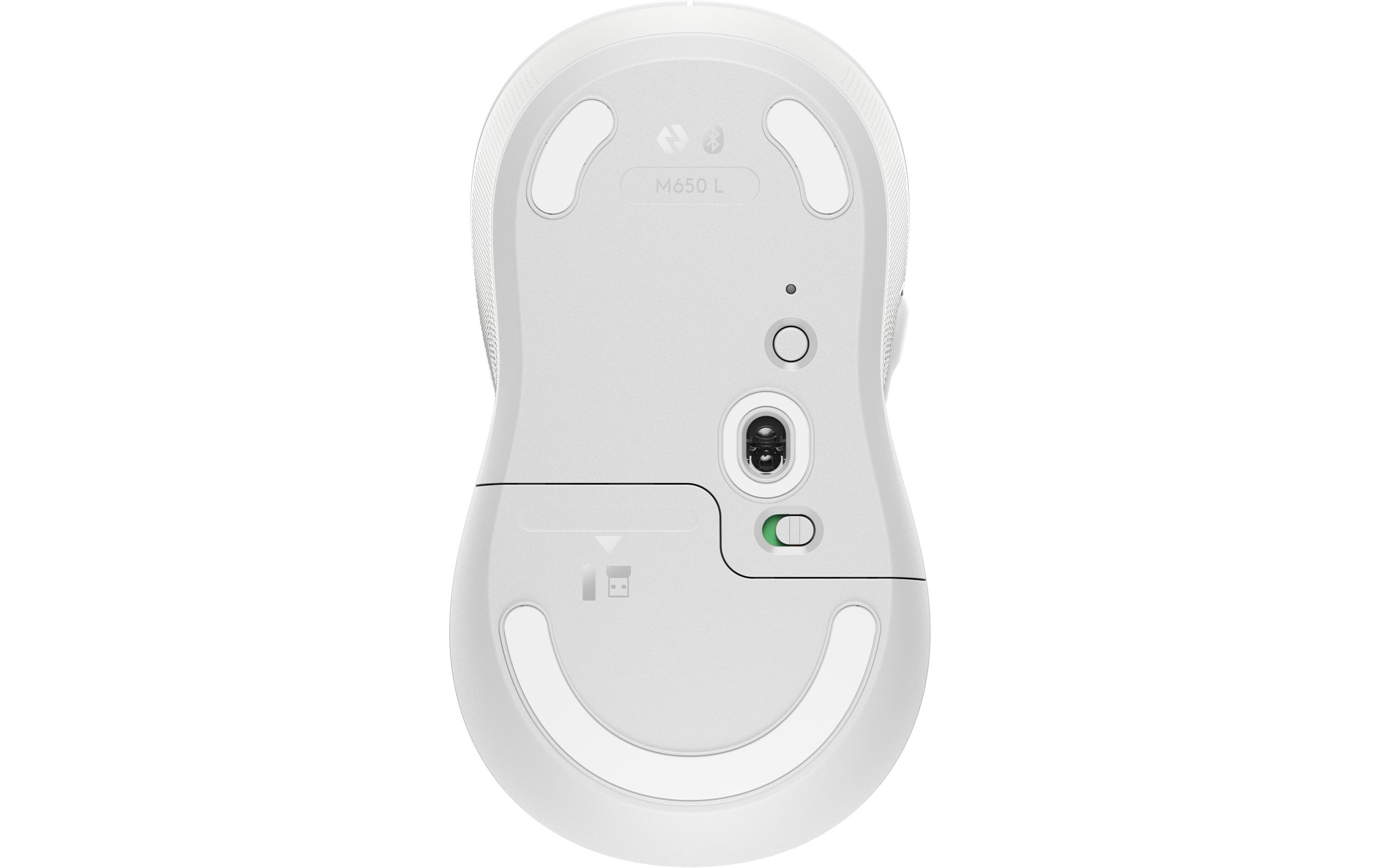 Maus Signature M650 L for Business WeissLogitech Wireless Mouse Signature M650 4000dpi Optisch weiss