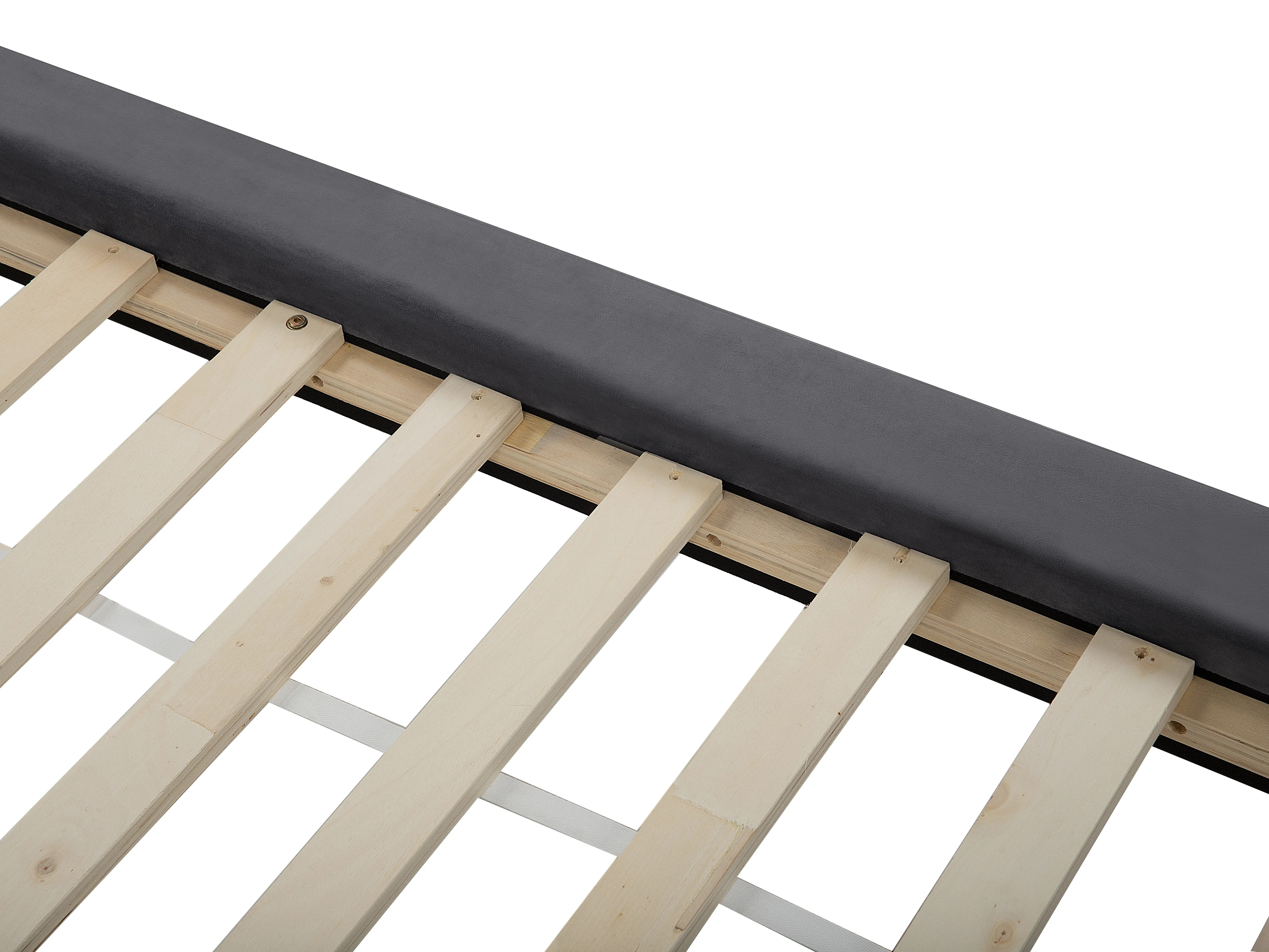 Bed Fluweel LANNION 180 x 200 cm Donkergrijs