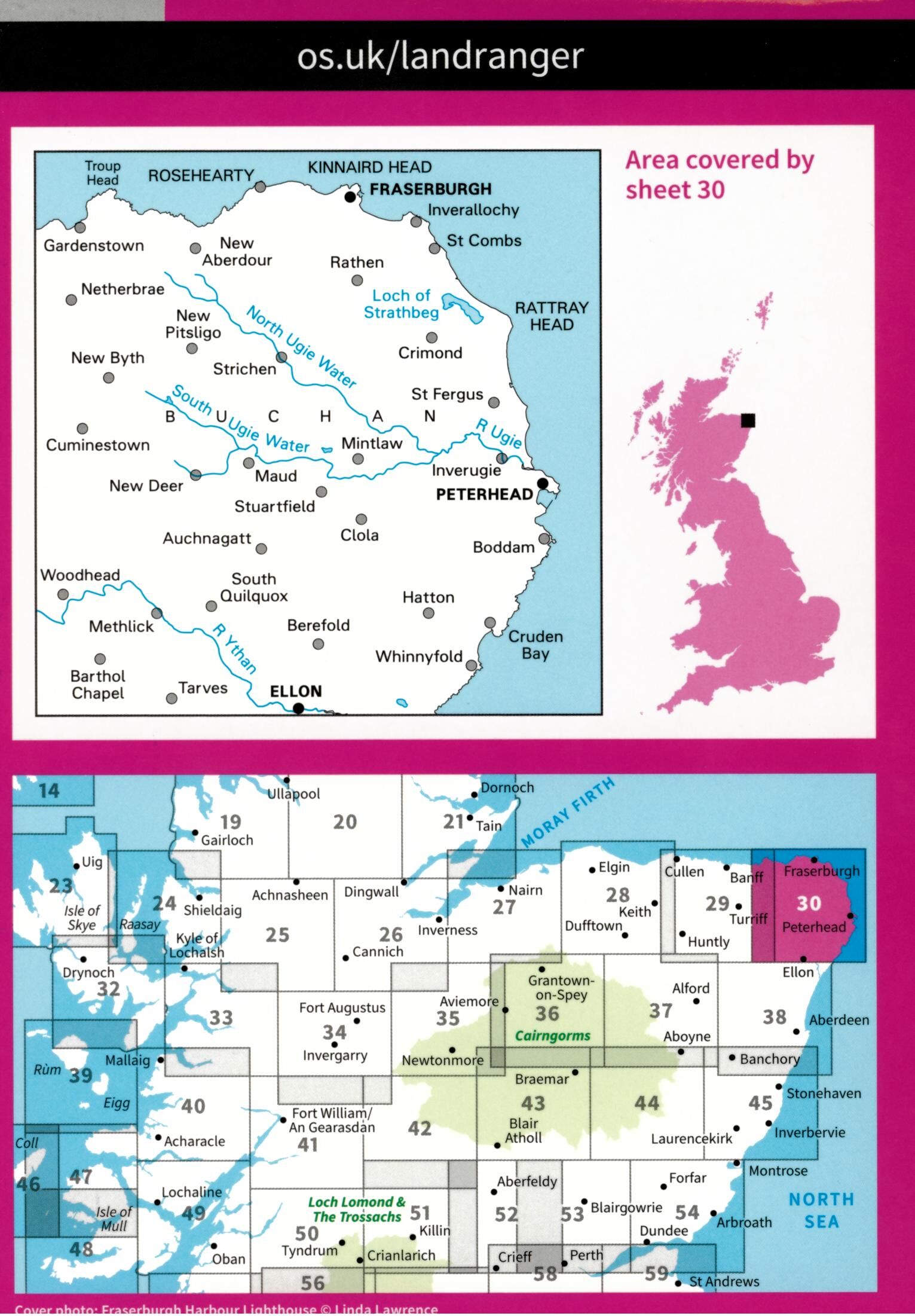 ORDNANCE SURVEY - 30 GB FRASERBURGH 1 50 000