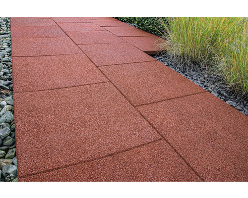 Terrasoft valbeveiligingsmat 50 x 50 x 2,5 cm roodbruin