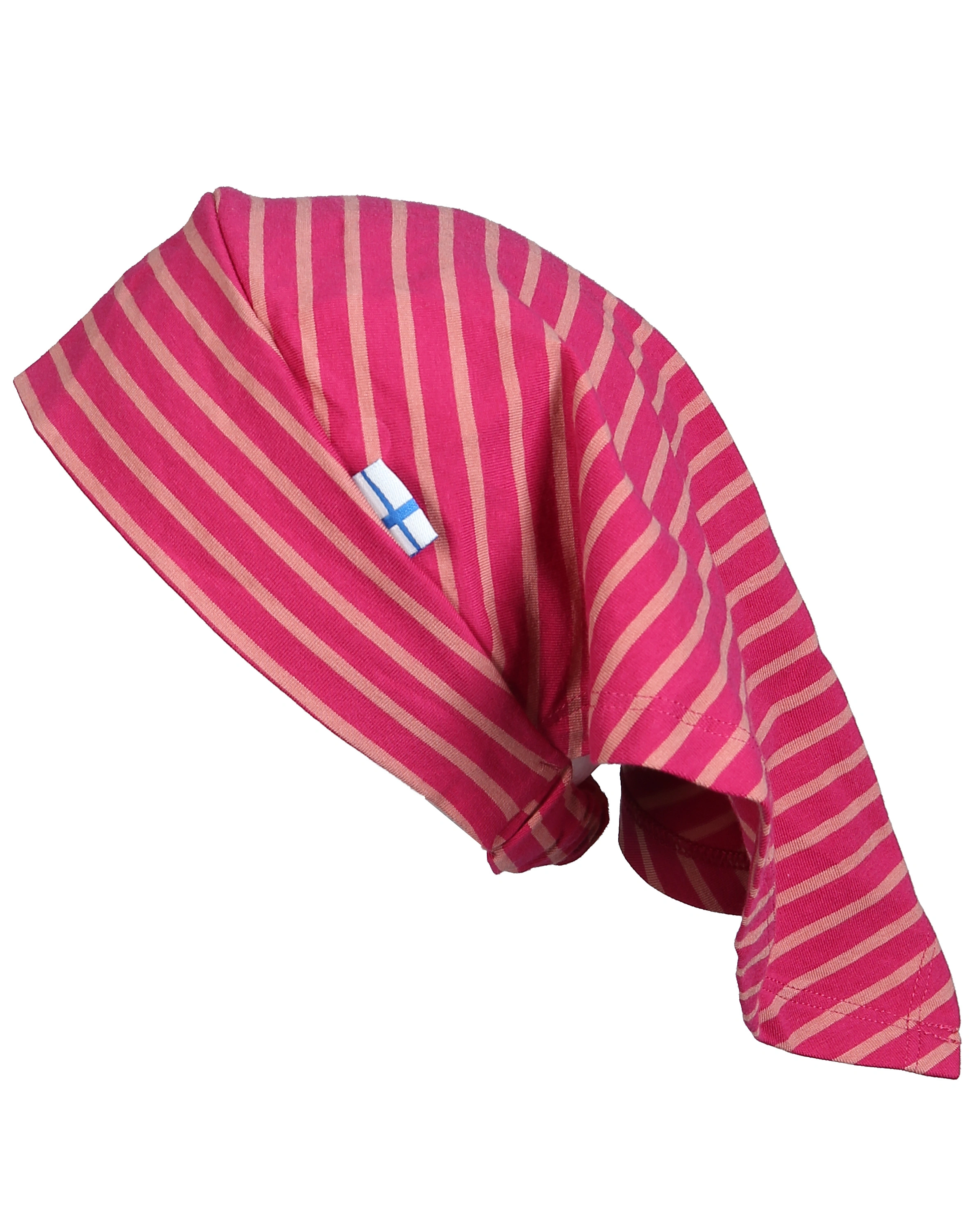 Jersey-Kopftuchmütze HUIVI STRIPES mit Gummizug in raspberry