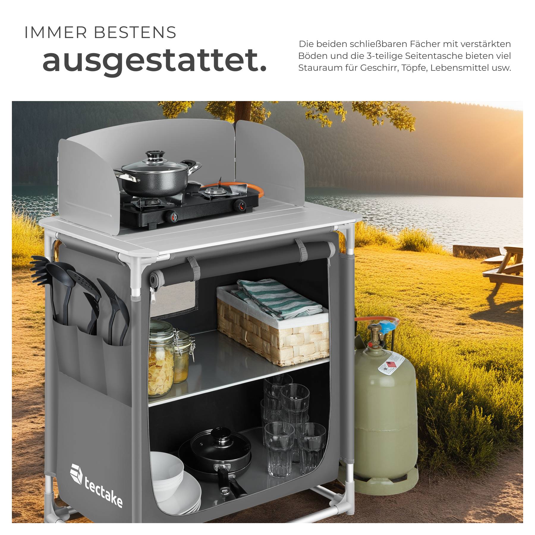Campingküche Premium mit 2 Fächern