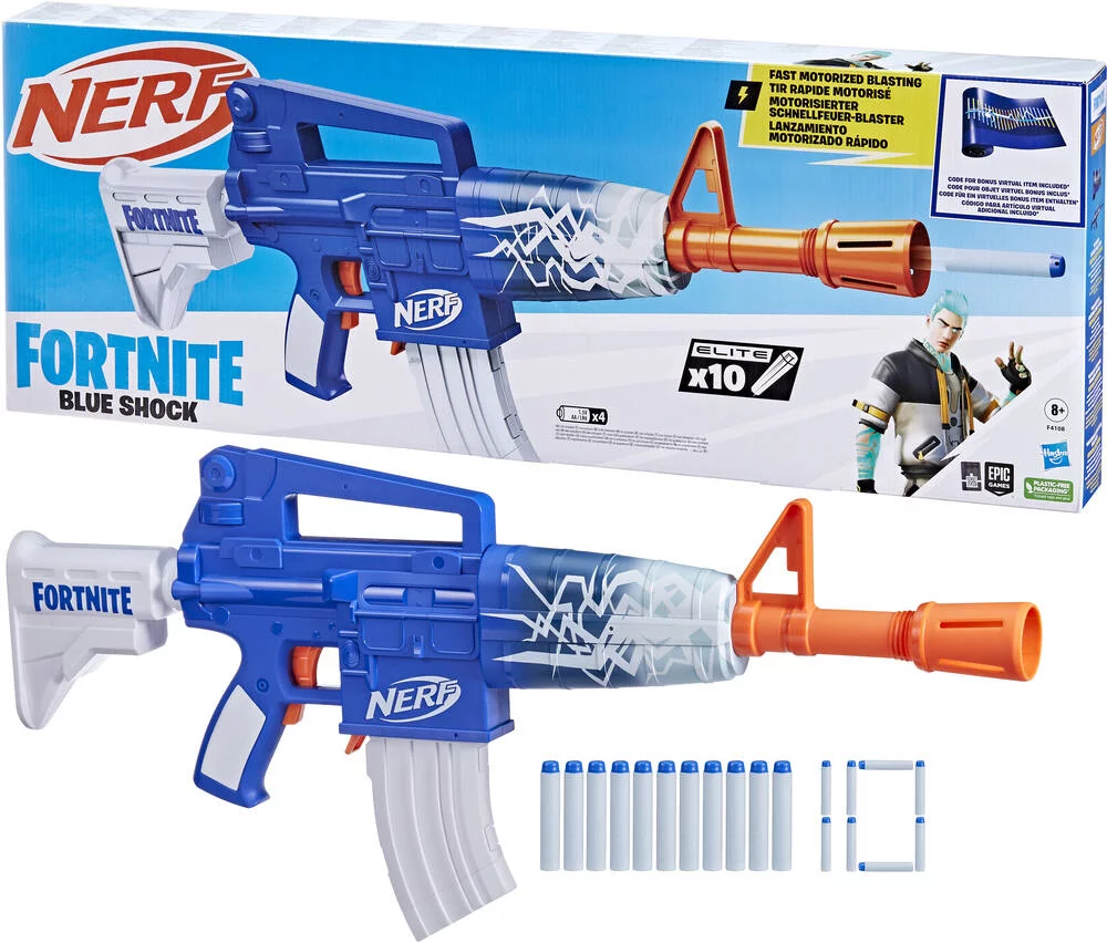 NERF FORTNITE BLUE SHOCK