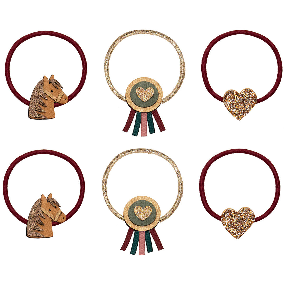 mimi & lula haarelastiekjes pony pals - multi - 6st