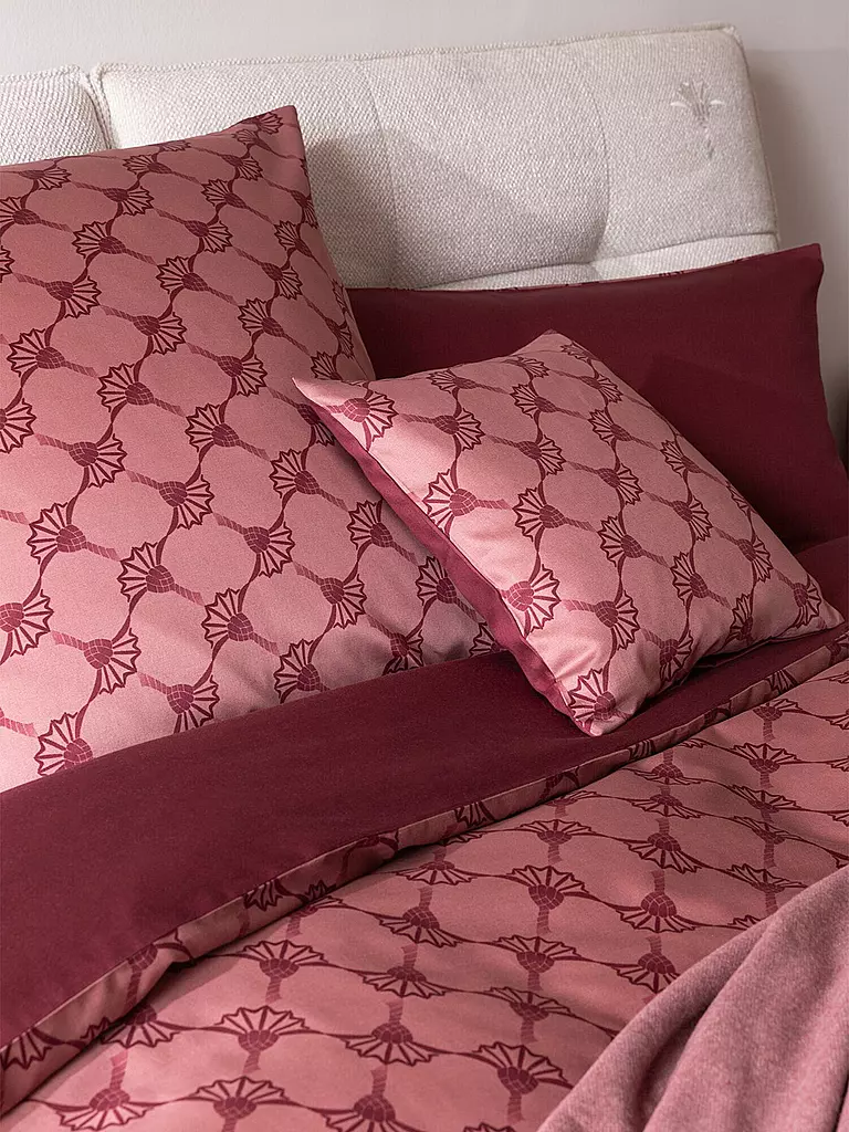 JOOP Satin Bettwäsche CORNFLOWER DOUBLE  2x70x90cm/200x200cm Fine Rouge dunkelrot
