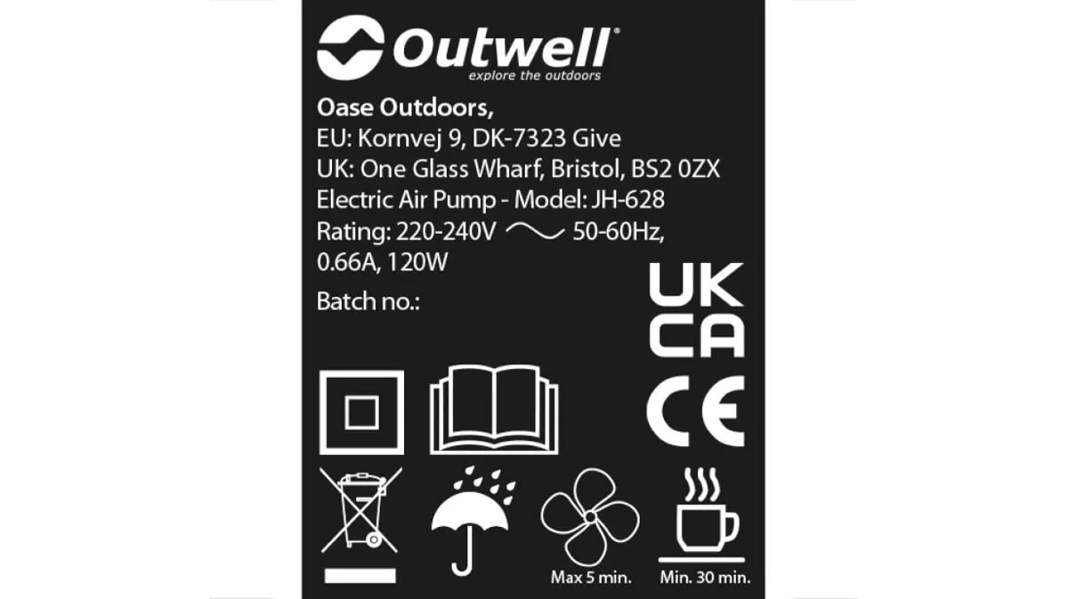 Outwell Superior Single with Built-In Pump Navy Night/Grey