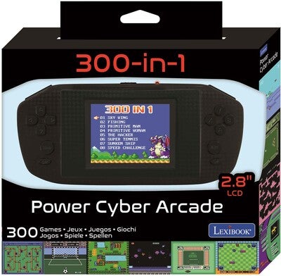 Lexibook Power Arcade, 300 Games Spillkonsoll, Svart