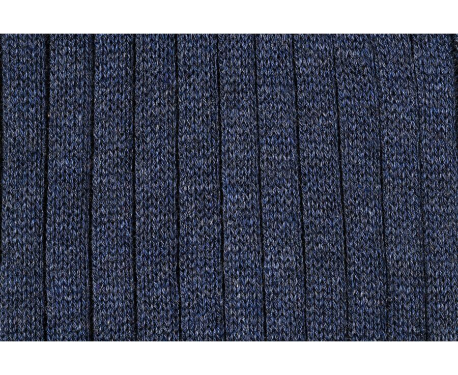 Chaussettes ville homme fil d’Ecosse Bleu Chiné