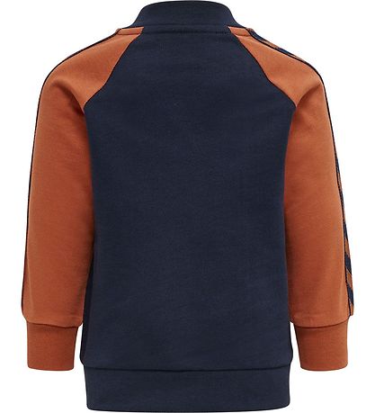 Hummel Cardigan - hmlPuk - Black Iris m. Braun/Mattblau