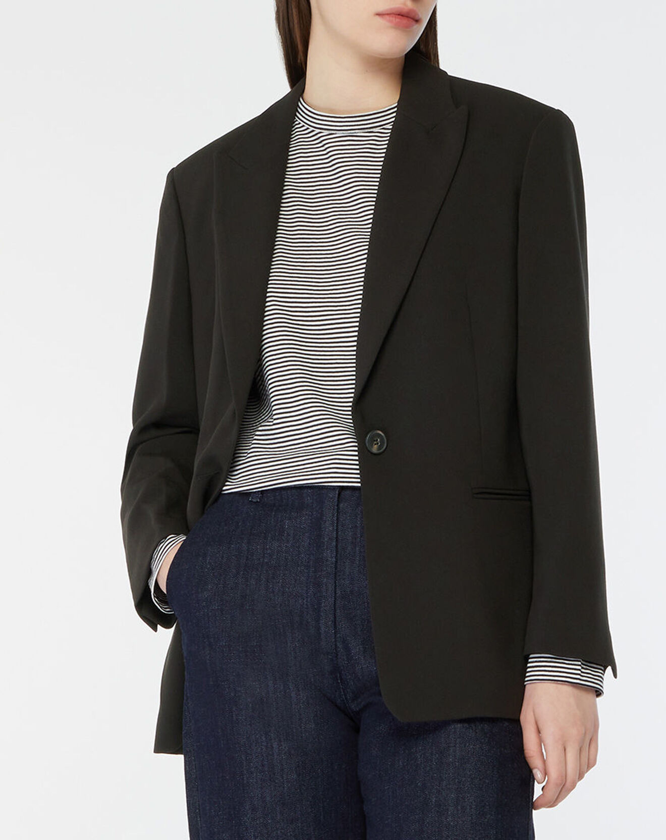 Galeries Lafayette Veste blazer cintrée Paul noire
