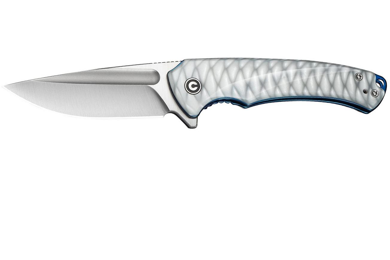 Civivi Voidflare C24040-2 Satin 14C28N, Scaled Grey White Resin, zakmes