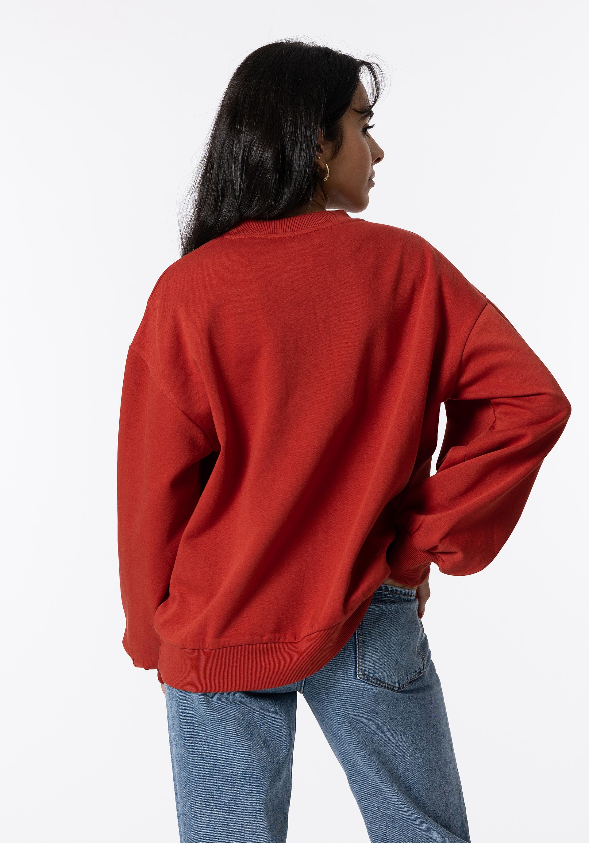 Sweatshirt Texto Frontal com Relevo