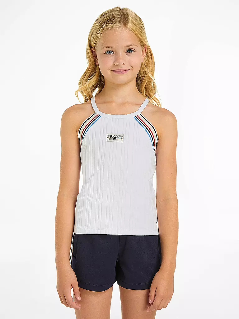 TOMMY HILFIGER Mädchen Top  weiss