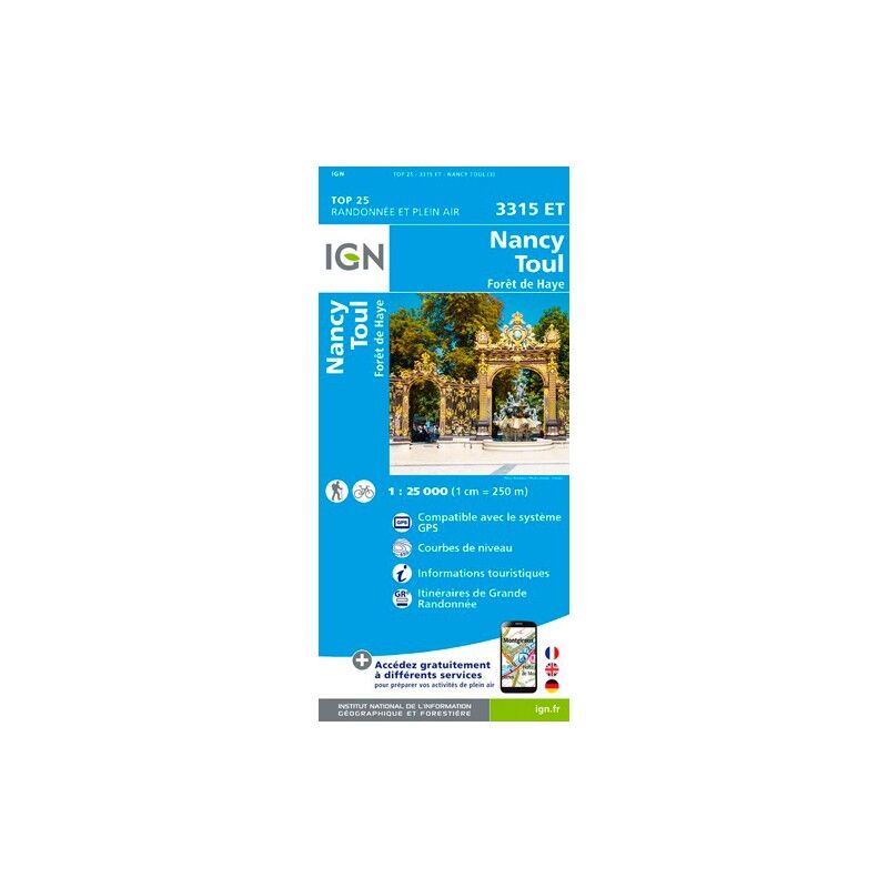 Nancy / Toul / Forêt De Haye - Carte topographique