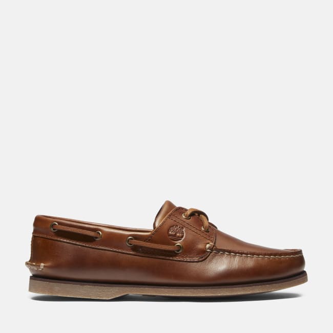 Scarpa da Barca in Pelle Classic da Uomo in                marrone