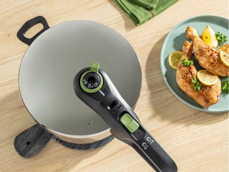 Tefal Secure Trendy Dampfkochtopf 6 l 22 cm Schnellkochtopf mit Korb