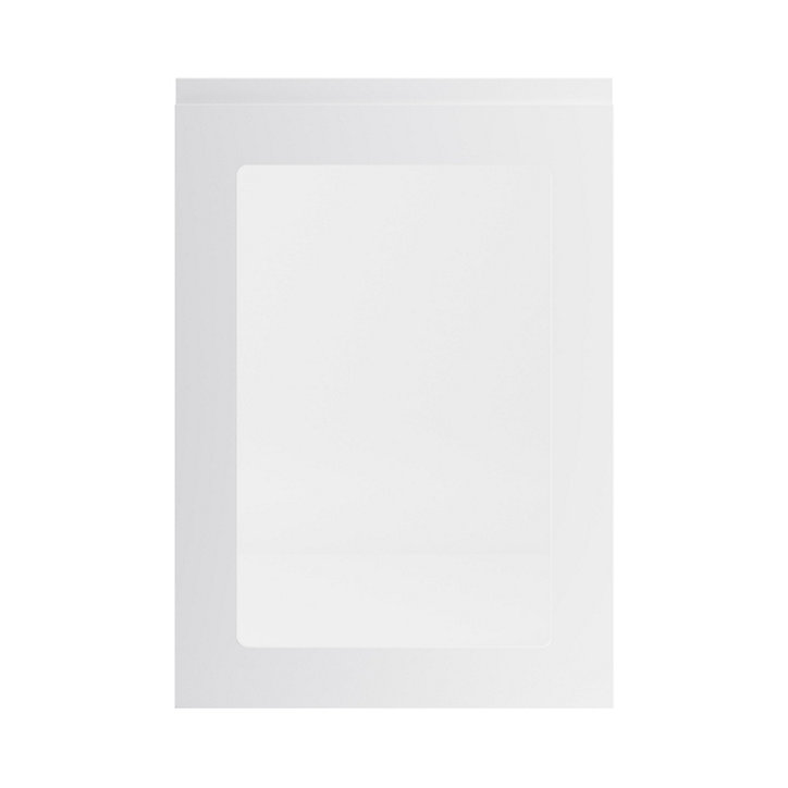 Porte de meuble de cuisine vitrée Garcinia gris clair brillant l. 50 cm x H. 72 cm GoodHome
