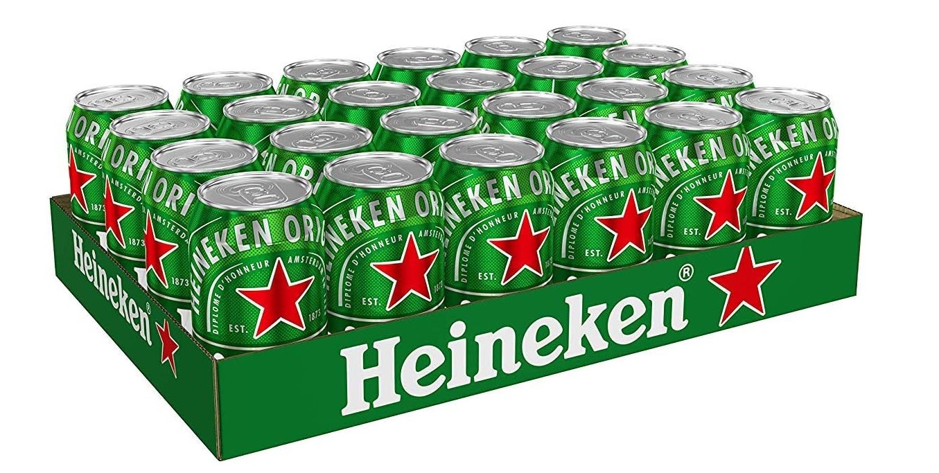 Heineken Bier 5,0 Vol.% DOSE 24x0,33L=7,92L MHD:30.7.25