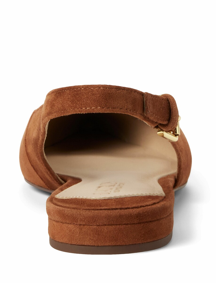 LAUREN RALPH LAUREN<br>Londyn camurça slingback bailarina