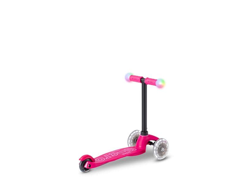 Micro Mobility Kickboard Mini2Grow Deluxe Magic LED, Pink All-in-one Scooter für die ersten Lebensjahre